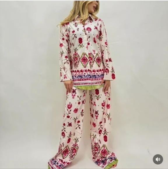 Zara Pants - Zara Cream Floral Pants